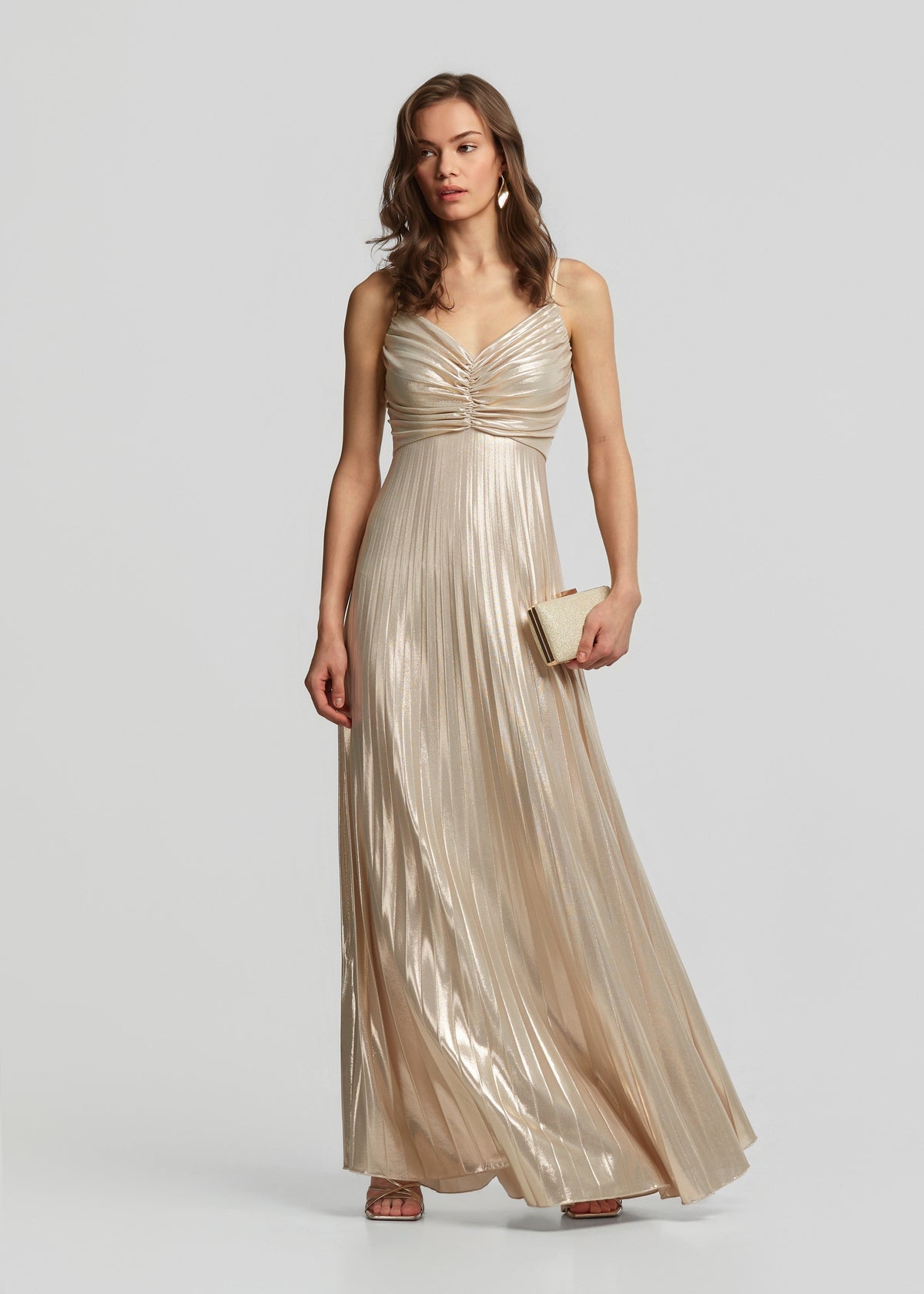 Λούρεξ πλισέ φόρεμα
