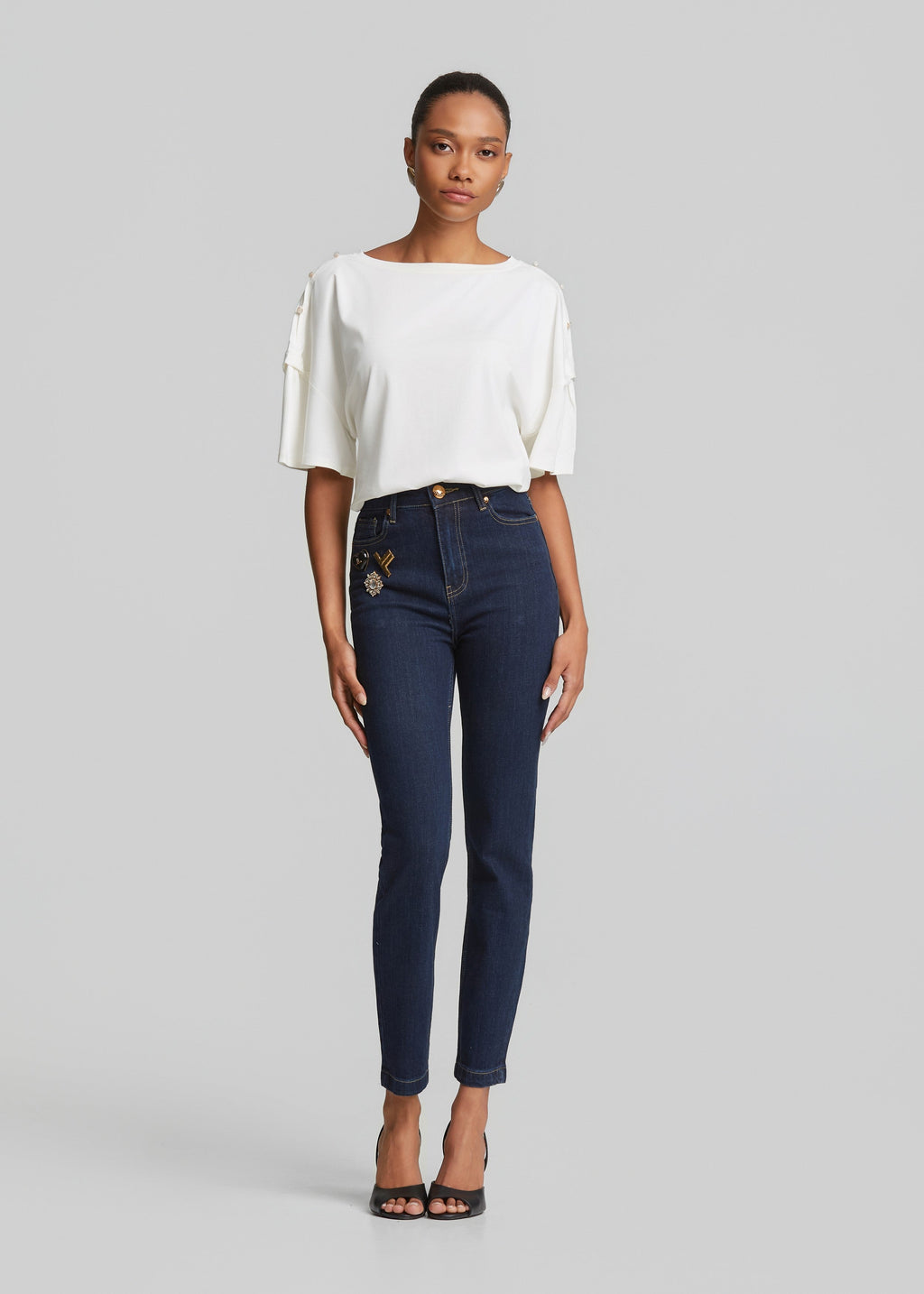 Skinny ψηλόμεσο τζιν παντελόνι