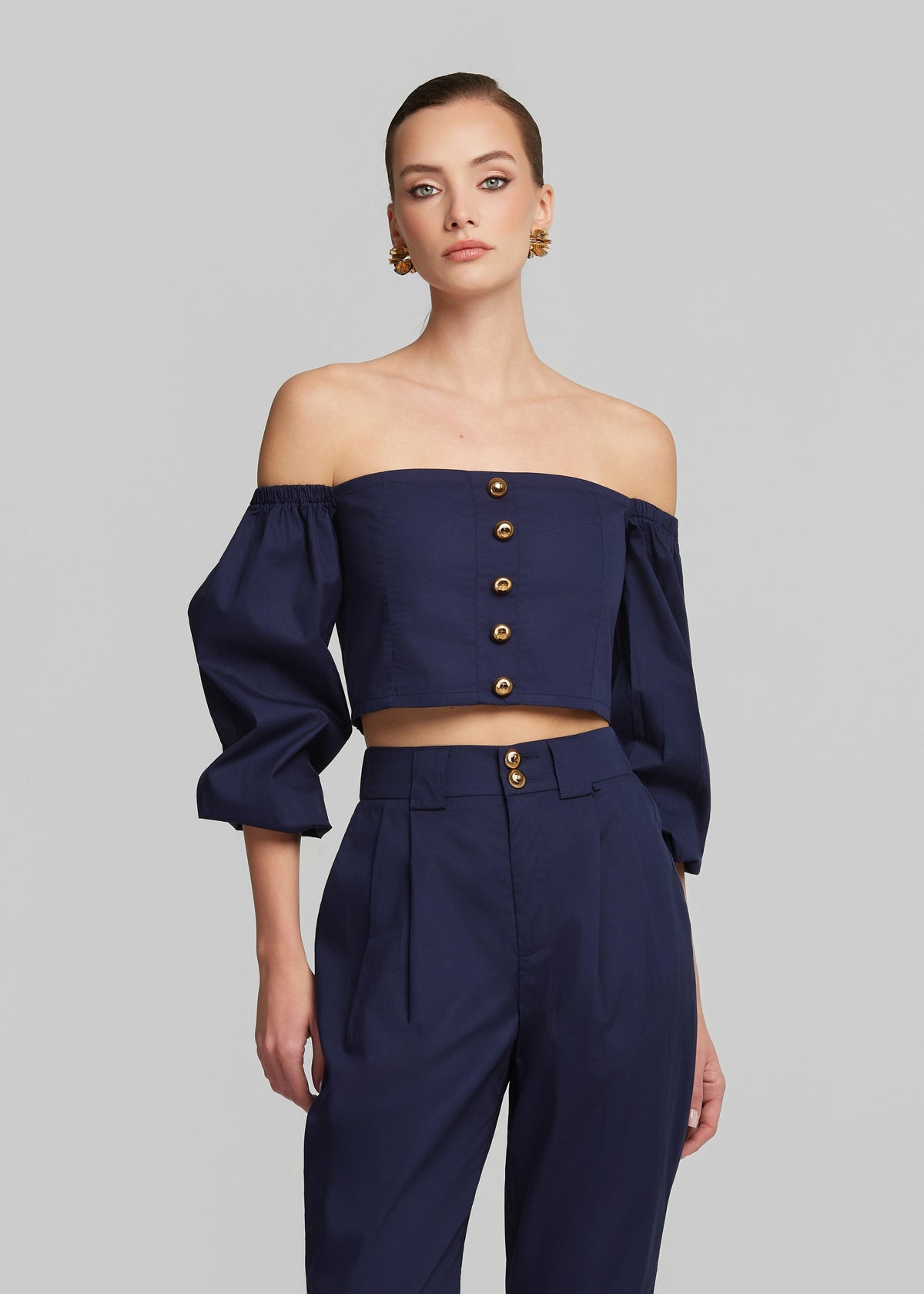 Κροπ μακρυμάνικη μπλούζα
